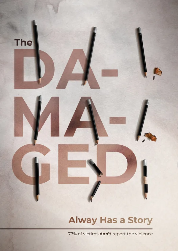 Damaged poster design preview